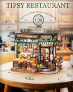 Rolife DIY Miniature House Kit 1:18 Coffe&Bar Dollhouse Diorama Model, Build - Image 2