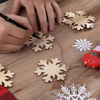 Unfinished Wooden Christmas Ornaments-Tmflexe 50-Pack Paintable Blank Xmas Tree - Image 2