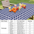 Smiry Rectangle Table Cloth, Waterproof Vinyl Tablecloths - Image 7