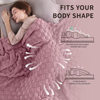 Knitted Weighted Blanket for Adult, No Beads Heavy Blanket 60” x 80'' 17lbs - Image 3