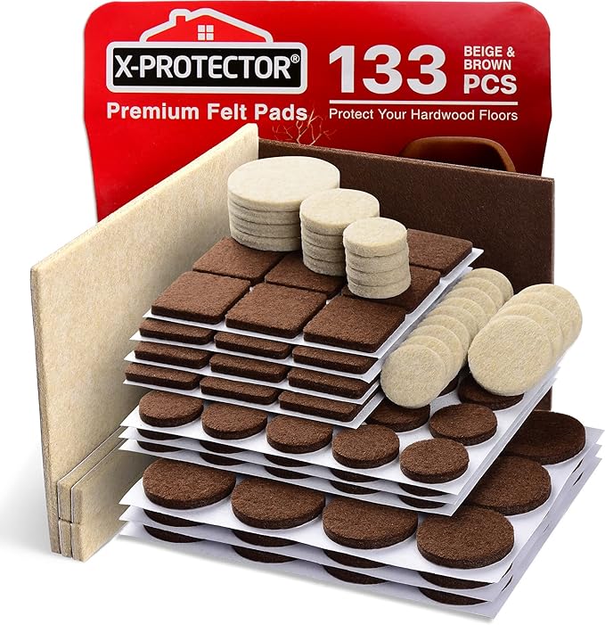 Felt Furniture Pads X-PROTECTOR 133 PCS Premium Furniture Pads by X-Protector