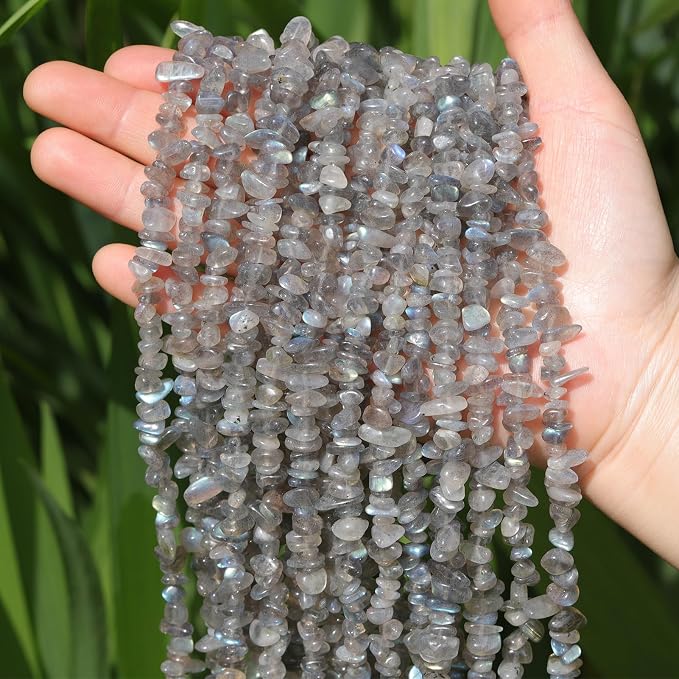 400pcs Natural Chip Stone Beads - Image 5
