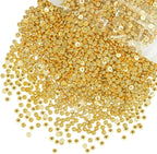 qiipii 7500PCS 2mm Small Shiny Gold Round Half Round Pearls by qiipii