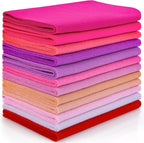 12 Rolls 8"x35" 1.4mm Thick Soft Felt Fabric Sheet 12 Assorted Pink Series - Image 8
