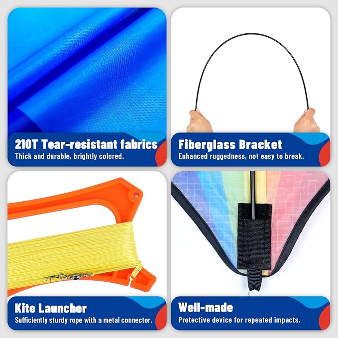 SGftre Complete Kite with Handle, Line & Accessories, Family Outdoor Activities - Image 5