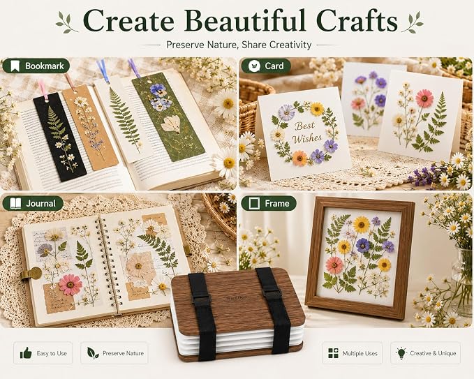 Suziko Professional Flower Press Kit 6 Layers 6.3 x 8.3 inch, Flower Pressing - Image 6