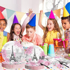 Naozinebi 200pcs Paris Eiffel Tower Plates Napkins Parisian Party Paris - Image 6