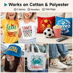 TECKWRAP Heat Transfer Vinyl for T Shirts, 50+ Washes, 10 Sheets 12" x 12" | - Image 8