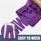 Purple Glitter Heat Transfer Vinyl 12" x 8 ft HTV - Image 5