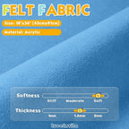Blue 18" X 36" Felt Fabric Sheet - Image 2