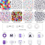 QUEFE 72 Colors 3000pcs Pony Beads Bracelet Making Kit - Image 2