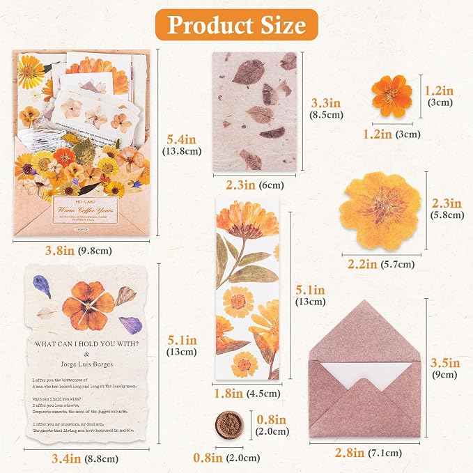 RISYPISY Floral Scrapbook Supplies Kit, Card Making, Art Journal - Image 9