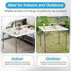 FDW 34" Folding Card Table Plastic, Portable Square Height - Image 5