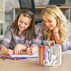 Absonic Pencil Holder for Kids, 360 Rotating Pen Holder for Desk Organizer and - Image 7