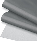Grey Faux Leather Fabric 79"×55" Smooth Grain Upholstery Vinyl by JERLITU