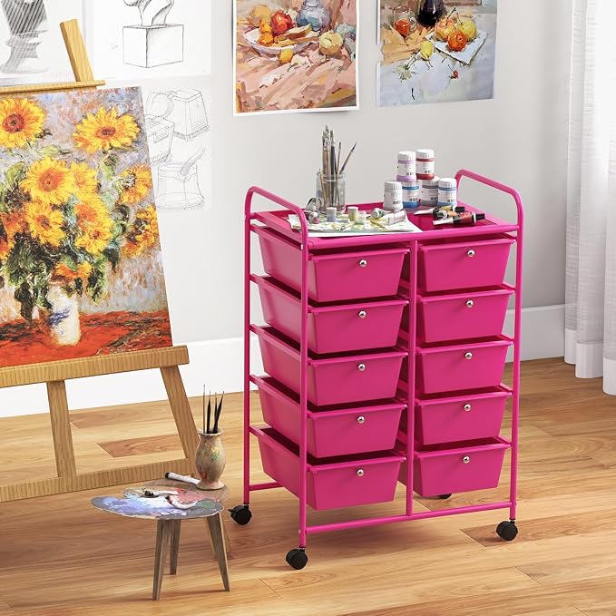 BECOMFORT 10-Drawer Rolling Cart - Image 8