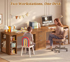 SEDETA Fluted 96.5" Computer Desk - Image 3