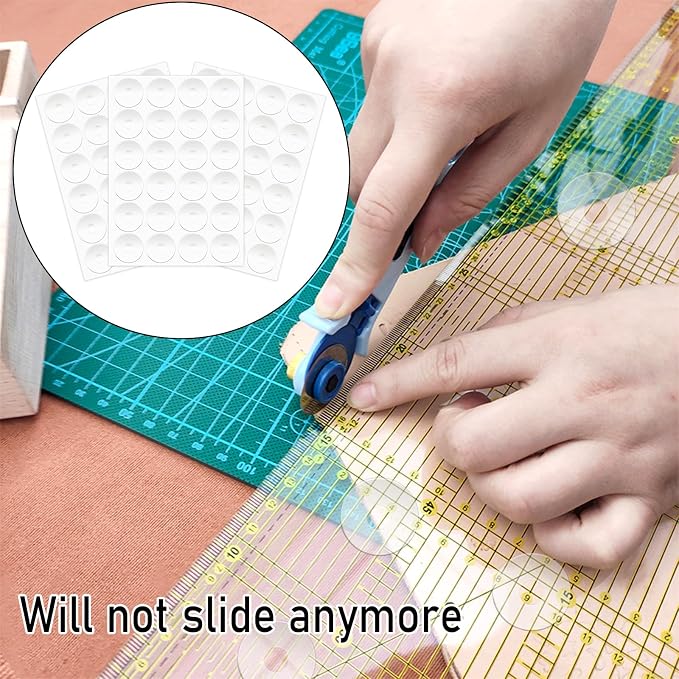 72pcs Non-Slip Silicone Grips for Quilt Templates, Quilting Rulers, Adhesive - Image 5
