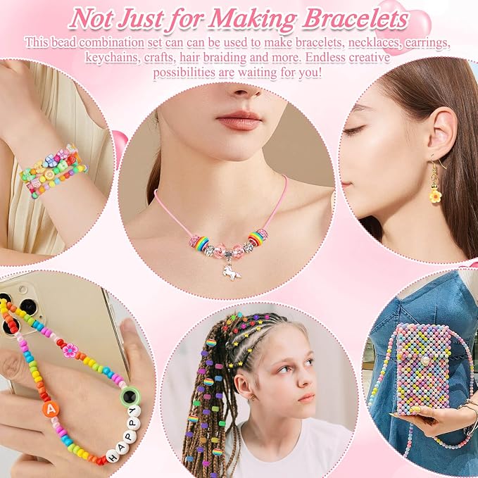 PAXCOO 2435PCS Bracelet Making Kit Including All Kinds of Beads - Image 5