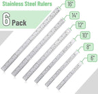 Mr. Pen- Metal Straight Edge Ruler, Imperial & Metric Measurements - Image 2