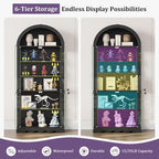 6-Tier Arched Glass Display Cabinet - Image 5