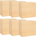 6PCS 4x4x2 inch Basswood Carving Blocks, Unfinished Wood Blocks by HOME