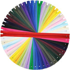 Zippers for Sewing, DOITEM 24 pcs 50cm/20 Inch Multicolor Nylon Coil Zippers by DOITEM