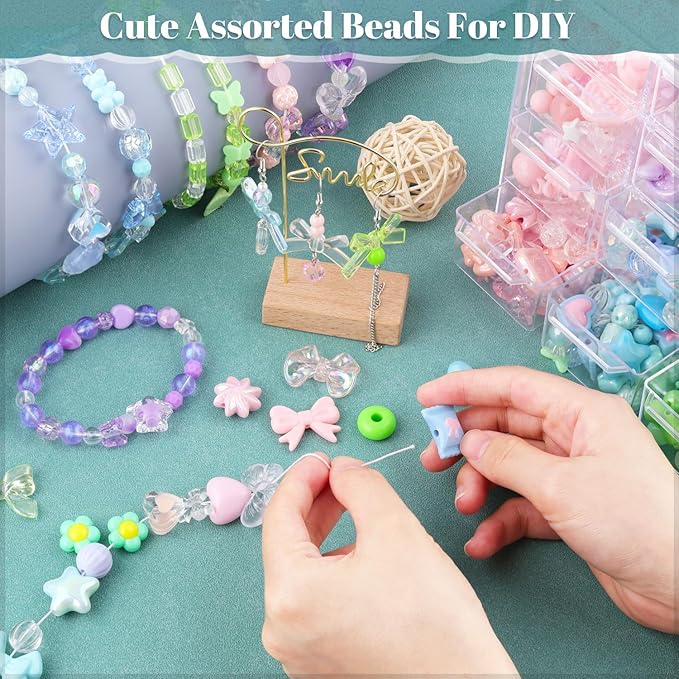 210-270PCS TINKRSTUFF Assorted Acrylic Beads - Image 3