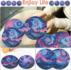 ijbnhd 8 PCS Aurora Diamond Art Coasters Diamond Painting Coasters | Diamond - Image 2