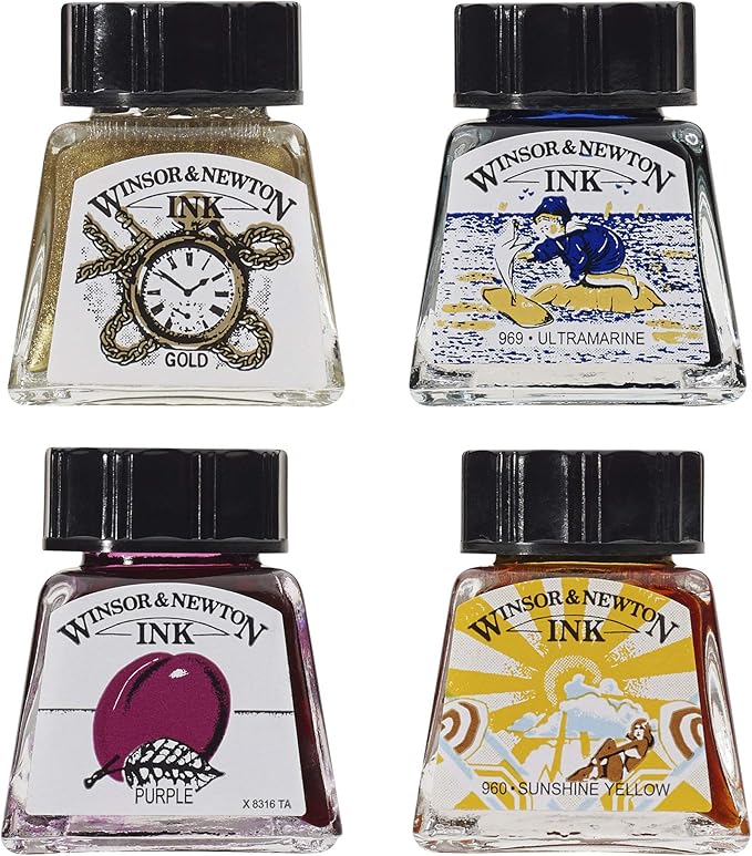 Winsor & Newton Drawing Ink, 14ml Bottle, Nut Brown - Image 7