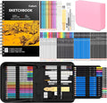 Caliart 176PCS Art Supplies Sketching Kit, 100 Sheets 3-Color Sketch Book | by Caliart