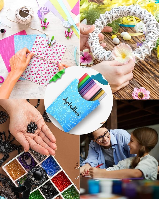 200 Pack Color Hot Glue Sticks. Variety Colored Glue Gun Stick. Hot Melt - Image 3