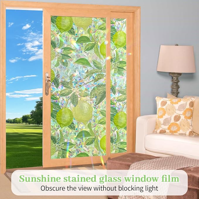 Window Privacy Film Stained Glass Rainbow Window Film - Image 3
