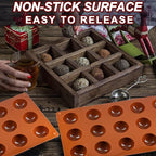 Lerykin Small 15-Cavity Semi Sphere Silicone Molds Non-Stick, 2 Packs Half - Image 2