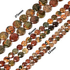 25Pcs 16mm Smooth Coin Natural Red Creek Jasper Beads - Image 4