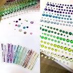 2800PCS 25 Sheets Self-Adhesive Jewel Stickers Rhinestones Jewels Rhinestone - Image 6