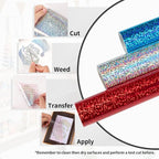 HTVRONT Holographic Glitter Permanent Vinyl, Silhouette - Image 4