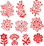 Royal Kraft Floral Wooden Printing Stamps - Image 2