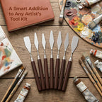 Palette Knife Set of 7, Stainless Steel Painting Knives - Image 3