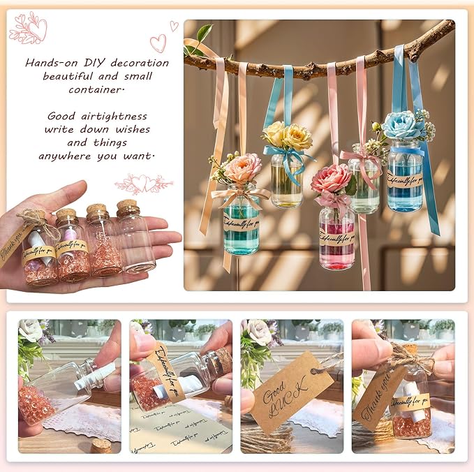 OurWarm 48PCS 25ml Clear Glass Bottles - Image 3