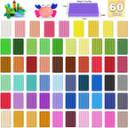 Ixiaoyoo 60 Colors Polymer Clay, Oven Bake DIY Modeling Clay - Image 2