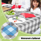 Smiry Rectangle Table Cloth, Waterproof Vinyl Tablecloths - Image 2