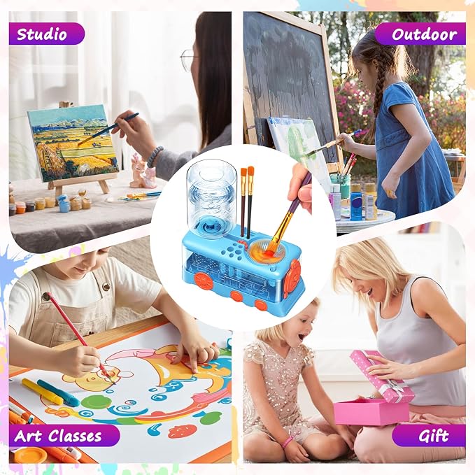 Upgraded Paint Brush Cleaner Tool, Brush Rinser Cup Painting Running Water - Image 7
