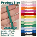 Airisoer 12 Rolls 1/4 Inch Elastic Band - Image 2