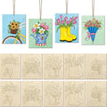 COCHIE 10 Pieces Large Spring Unfinished Wood Crafts to Paint by COCHIE