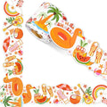 FYSUIMU 65.6 Ft Groovy Summer Bulletin Board Borders Retro Tropical Hawaiian by FYSUIMU