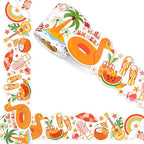 FYSUIMU 65.6 Ft Groovy Summer Bulletin Board Borders Retro Tropical Hawaiian by FYSUIMU