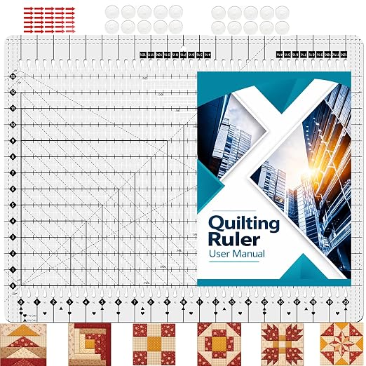 Upgrade 17-3/4 x 22" Slotted Quilting Ruler by Unknown