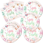 40Pcs Spa Party Supplies for Girls Birthday Plates and Napkins Supplies for by Unknown