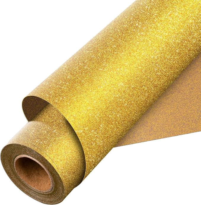 Aoder Gold Glitter HTV Vinyl by AoderDTFTransferFilm